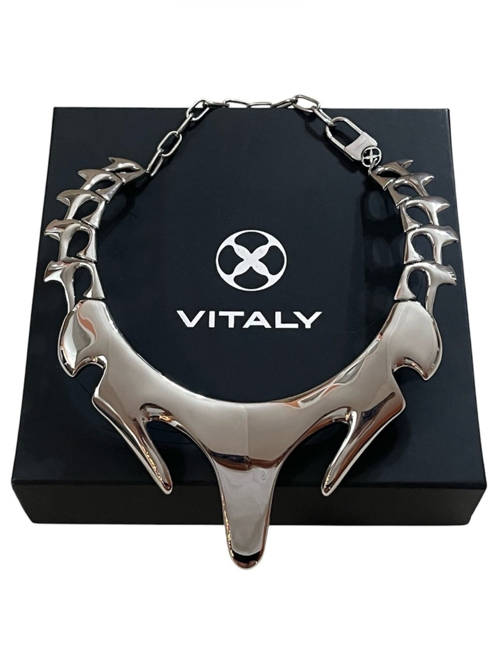 VITALY Silver "Fang" Statement Collar Necklace